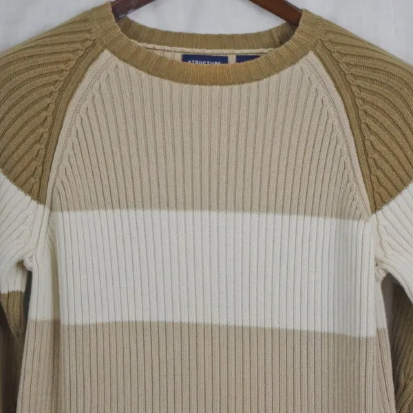 Vintage Structure Colorblock Raglan Sweater - Image 7