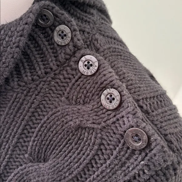 Ralph Lauren Black Cable Knit Sweater - Image 5