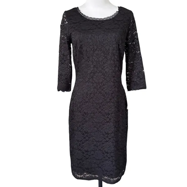 NWT‎ Eliza J Black Lace Dress Size 8 - Image 2