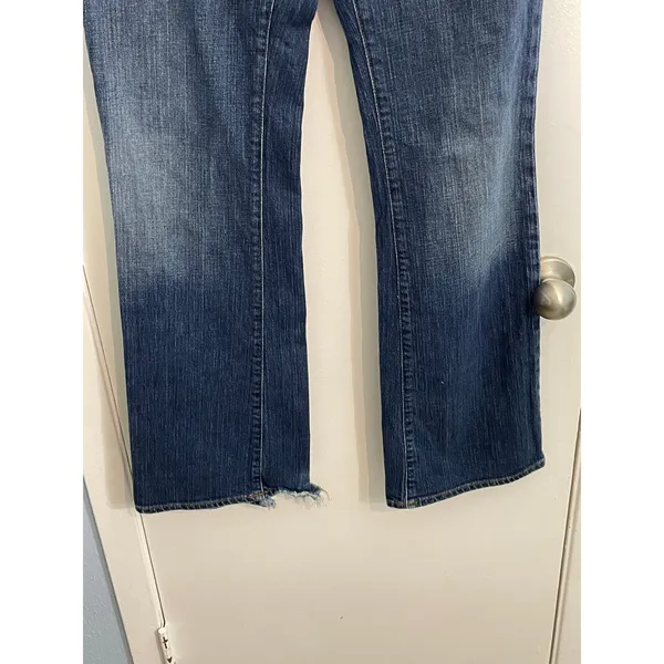 VTG Ralph Lauren No. 67 Jeans 8/29 Low Rise Button Fly Y2K Flare Leg Grunge - Image 3