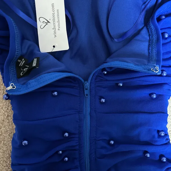 Windsor Blue Beaded Homecoming Dress - Image 4