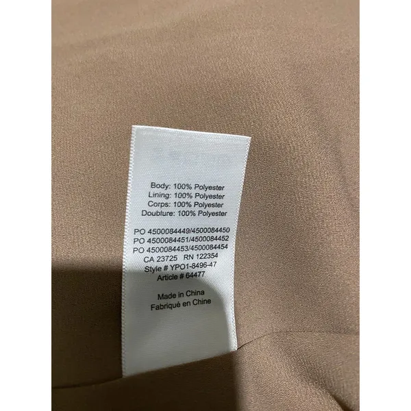 Babaton Aritzia Wallace Light Brown Wrap‎ Dress Size S Short Sleeve V-Neck - Image 6