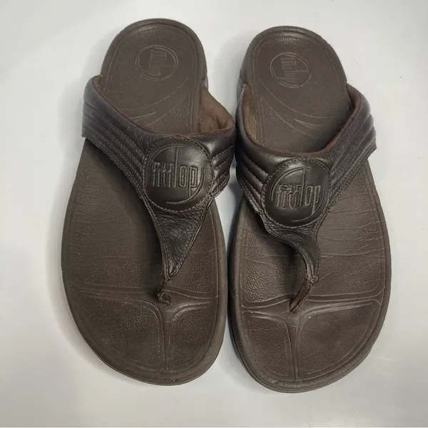 Fitflop brown sandals flip flops size‎ 10 - Image 3