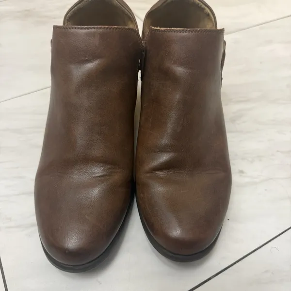 Natural Soul Women's Candie Ankle Boots Brown Faux Leather 9.5 M - Image 6