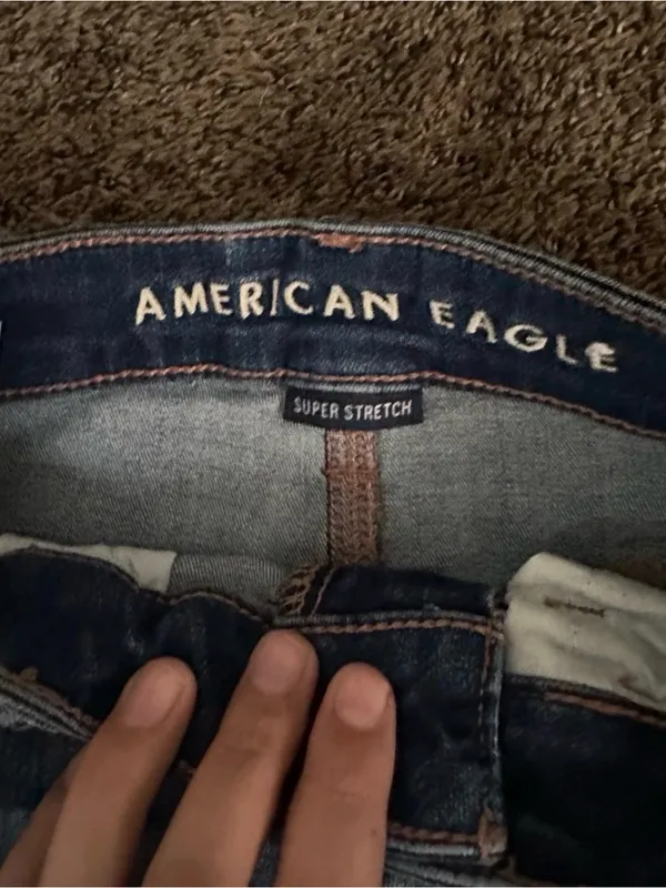 American Eagle Outfitters Dark Blue Jeans Size 4 0524 - Image 2