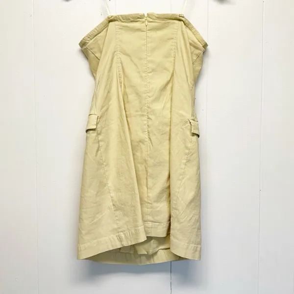 NWT MAEVE Anthropologie Strapless Yellow Cream Dress Size 6 - Image 9
