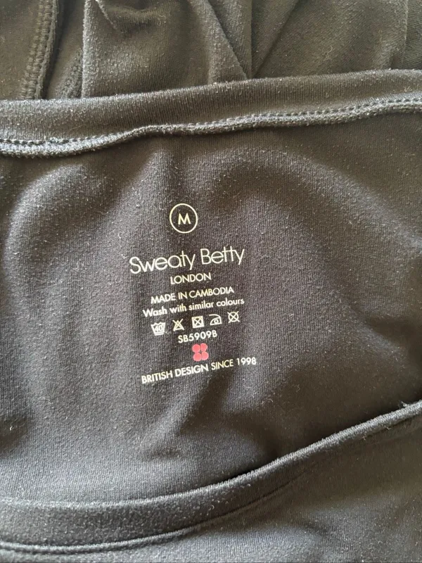 Sweaty Betty Gaia Jumpsuit Womens Medium Black Pockets - Image 2