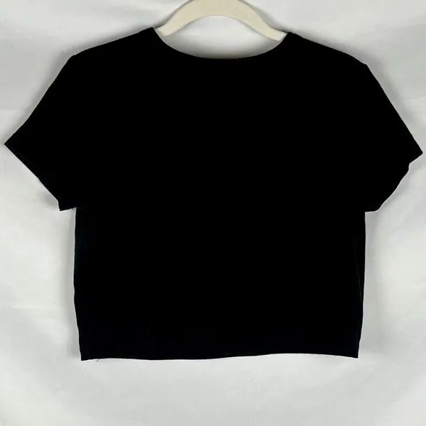 Wild Fable Black Short Shirt T-shirt Medium - Image 2