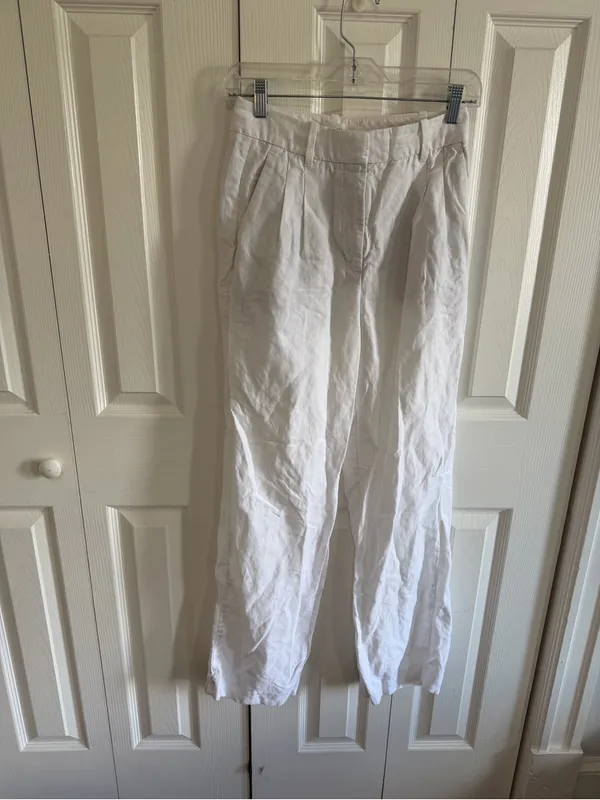 Aritzia Effortless Pant Cruiselinen White Size 2 - Image 2