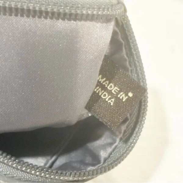 Coach Signature Gray Pleated Canvas Logo Wristlet‎ Pouch Wallet - Image 5