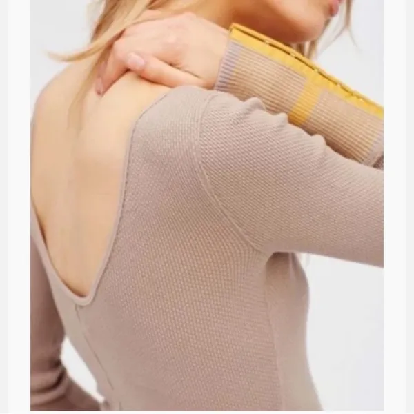 Free People We the Free Mod Stripe Cuff Thermal Top - Image 6