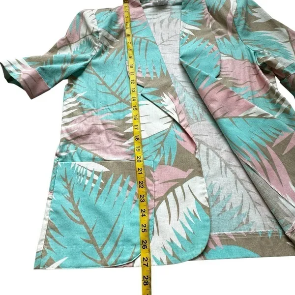 VTG Preppy 80s Blazer Pastels 14 Eclectic Prep Light Academia Y2K 3/4‎ Sleeve - Image 14