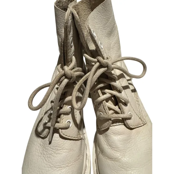 Dr Martens 1460 Pascal Mono Boot in Cream Virginia Leather Boots Women's Sz 6‎ - Image 3