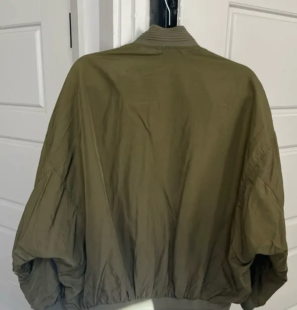Mixed Fabric Oversized Distressed Jacket, size Small - Image 3