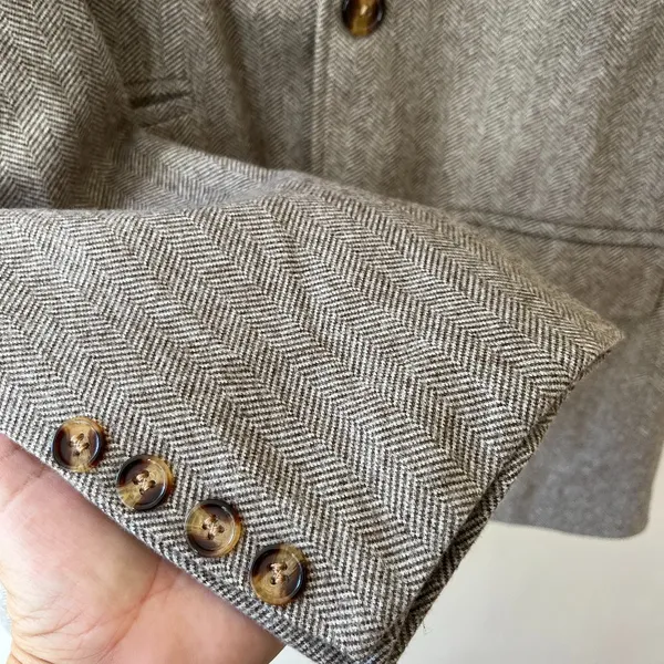 Unbranded Sz XL Wool Lined Blazer Jacket Coat‎ Pockets 3 Buttons Down - Image 4