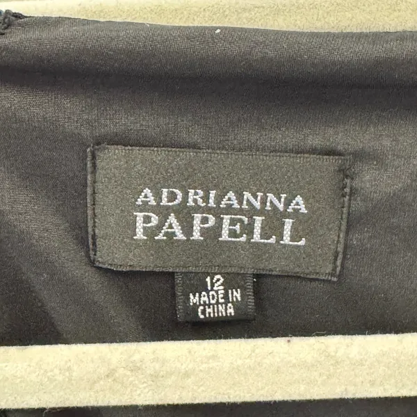 Adrianna Papell 2010s Tiered Ruffle Cocktail Dress Sleeveless V-Neck Size 12‎ - Image 7