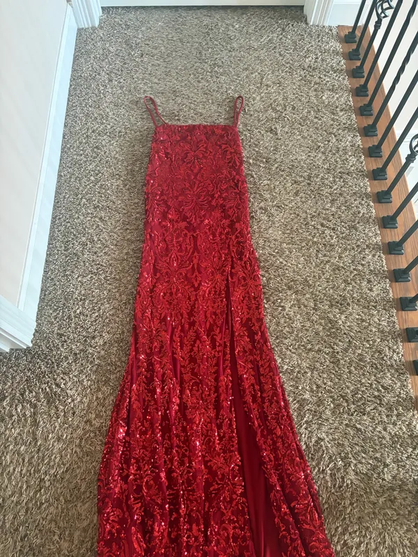 Red Long Windsor Dress - Image 2