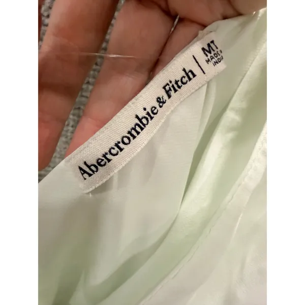 Abercrombie & Fitch Mini Dress Women MT Mint Green One Shoulder Ruched‎ Draped - Image 6