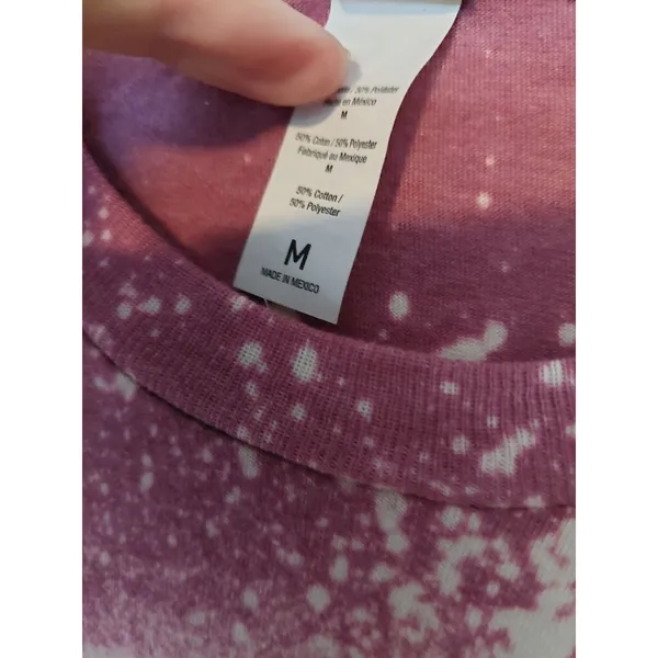 #Momlife Graphic T-Shirt With Leopard Print Accents Splatter Design Cotton & Pol - Image 2
