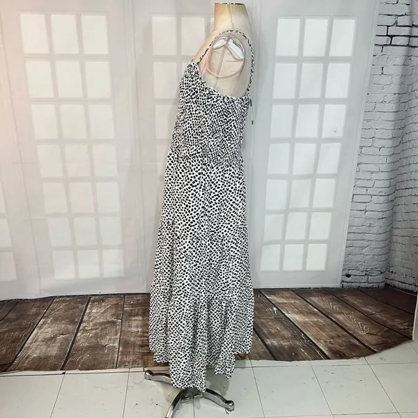 City Chic NWT Black White Corina Spot Sleeveless Smocked Maxi Dress Size S/16 - Image 8