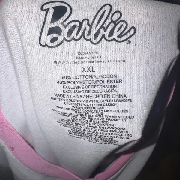 Barbie tee White Size XXL - Image 6