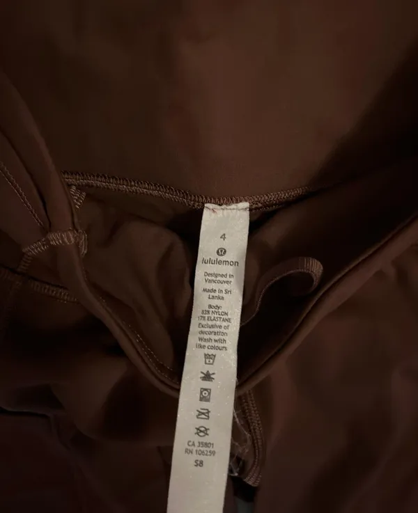 Lululemon Fast and Free High-Rise Tight 28" Non-Reflective Suede Brown Leggings - Image 2