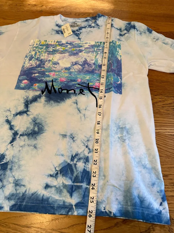 NWT Tie dye Monet water lilies T shirt size S - Image 10