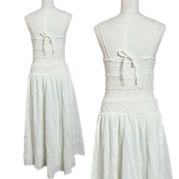 Free People Ethereal Fairy Sparkling Moment Midi Dress in White Size Large - Image 11