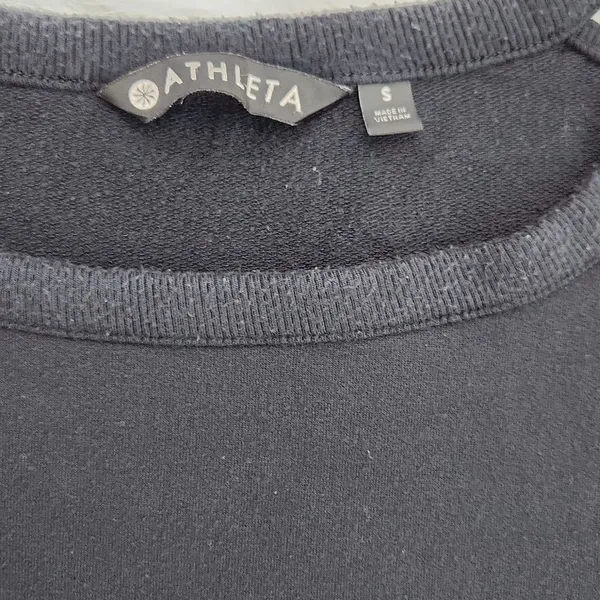 Athleta -458 Cutout Neck Sweatshirt‎ Black Style 352951 Small - Image 3
