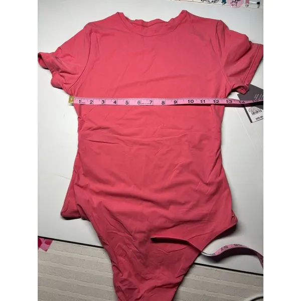 Auden Luxury Collection Coral Short Sleeve Bodysuit NWT - Image 5