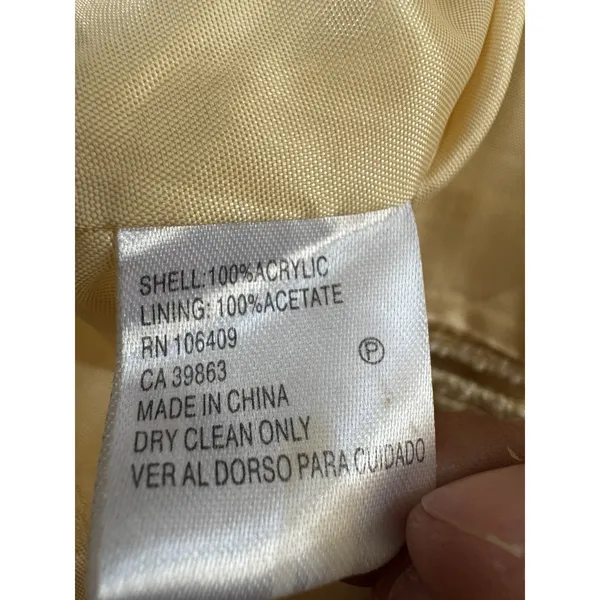 Alex‎ Marie Size 10 Ivory Women's Suit Jacket Blazer - Image 8