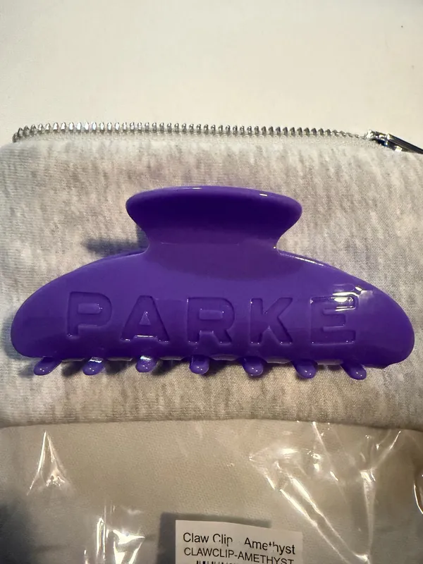 PARKE Claw Clip with Pouch Amethyst NIP - Image 3