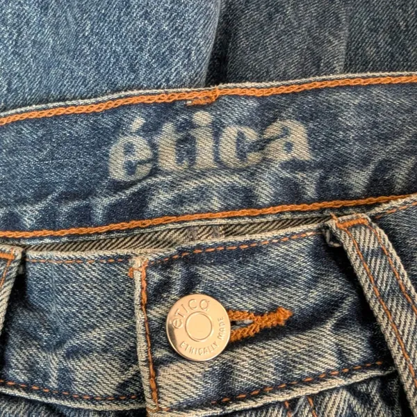 Etica The Ella Jeans Low Rise Baggy Denim Y2K Skater Size 25 - Image 11
