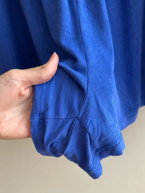 maitai Stretchy Off the Shoulder Ruffle Romper, Casual Summer,Royal Blue, Medium - Image 6