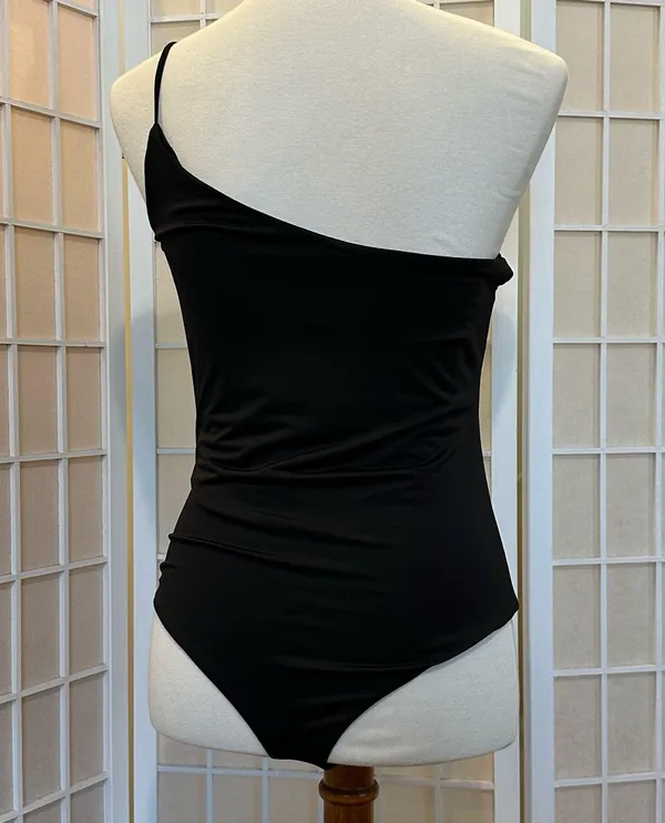 Mono B Black One-Shoulder Bodysuit, size L - Image 3