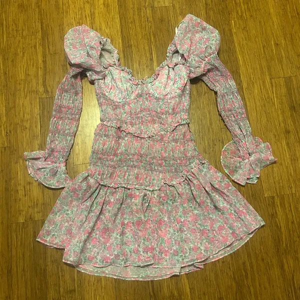 For Love & Lemons OAKLEY MINI DRESS size S - Image 4