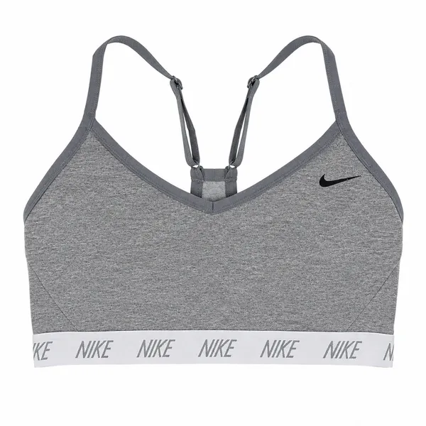 NIKE XL Small Dri-Fit Indy Light Support Sports Bra Gray Swoosh Logo Women's - Image 2