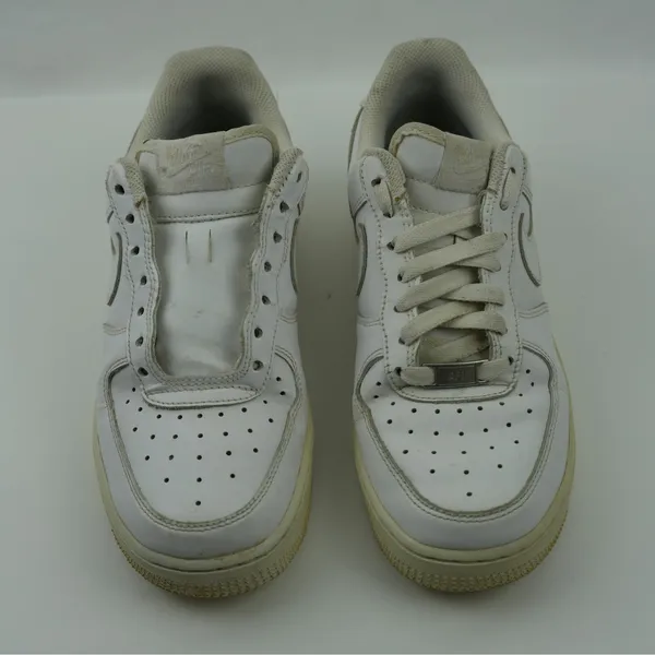 Nike Air Force One Womens 8 Shoes White Sneakers 315115-112‎ 1 Missing String - Image 3