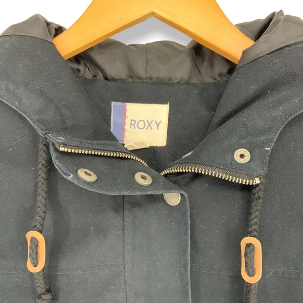 ROXY | Women's Large | Ocean Song Hooded Anorak Jacket in Black - Image 3