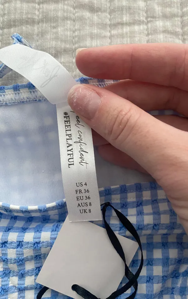 ASOS NWT Blue Gingham Bikini Bottom - Image 3