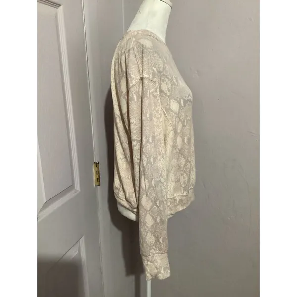Final sale! Michael Stars Reptile Print Pullover Long Sleeve Top M - Image 2