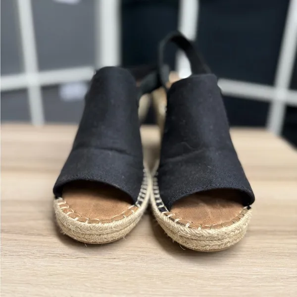 Toms Espadrille Slingback Monica Wedge Canvas Sandal - Image 5