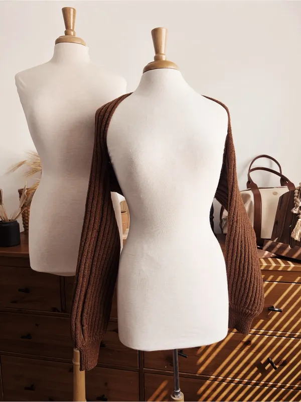 Brown Ribbed Open - Image 2