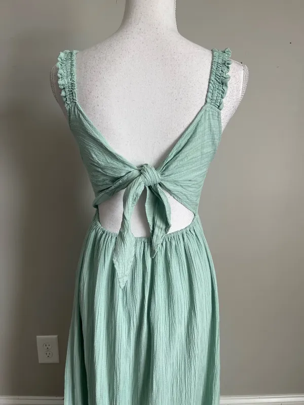 ALTAR'D STATE | Mint Green Maxi Dress with Ruffled Straps Sz XS - Image 7