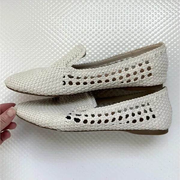 Birdies Shoes Women’s 10 The Starling Almond Toe Slip On Flats Cream Preppy Boho - Image 3