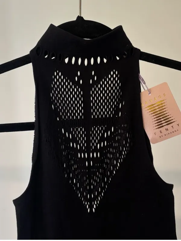 Savage X Fenty Black Viva La Diva Seamless Maxi Dress – NWT Size fits XS-XL - Image 4