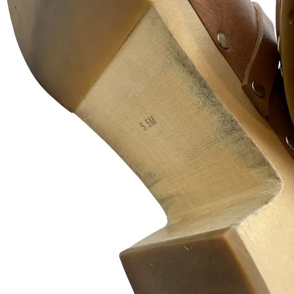 Loeffler Randall‎ Roberta Low-Heel Clogs Cognac Leather Brown Tan Size 5.5 - Image 15