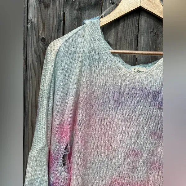 POL Distressed Tie-Dye Hoodie - Image 6