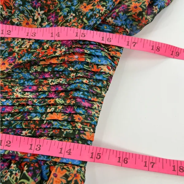 For Love & Lemons Brittany ruffle Midi balloon sleeve floral Dress Size‎ M - Image 8