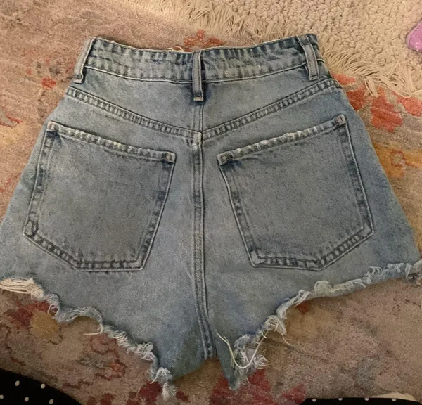 Zara Light Wash Jean Shorts - Image 2